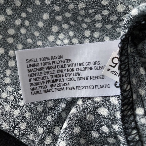 NWT Ruched Chest Above Knee Polkadot Dress - Picture 7 of 12